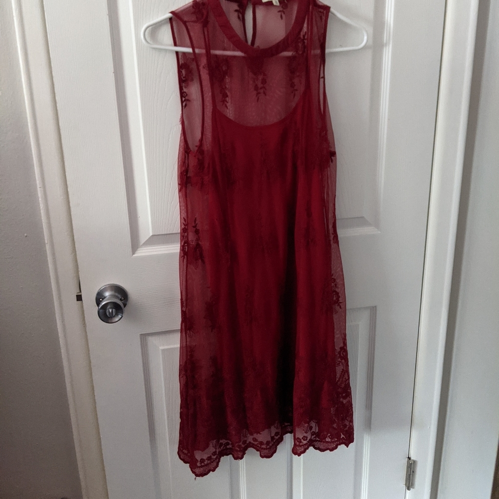 Red cocktail dress